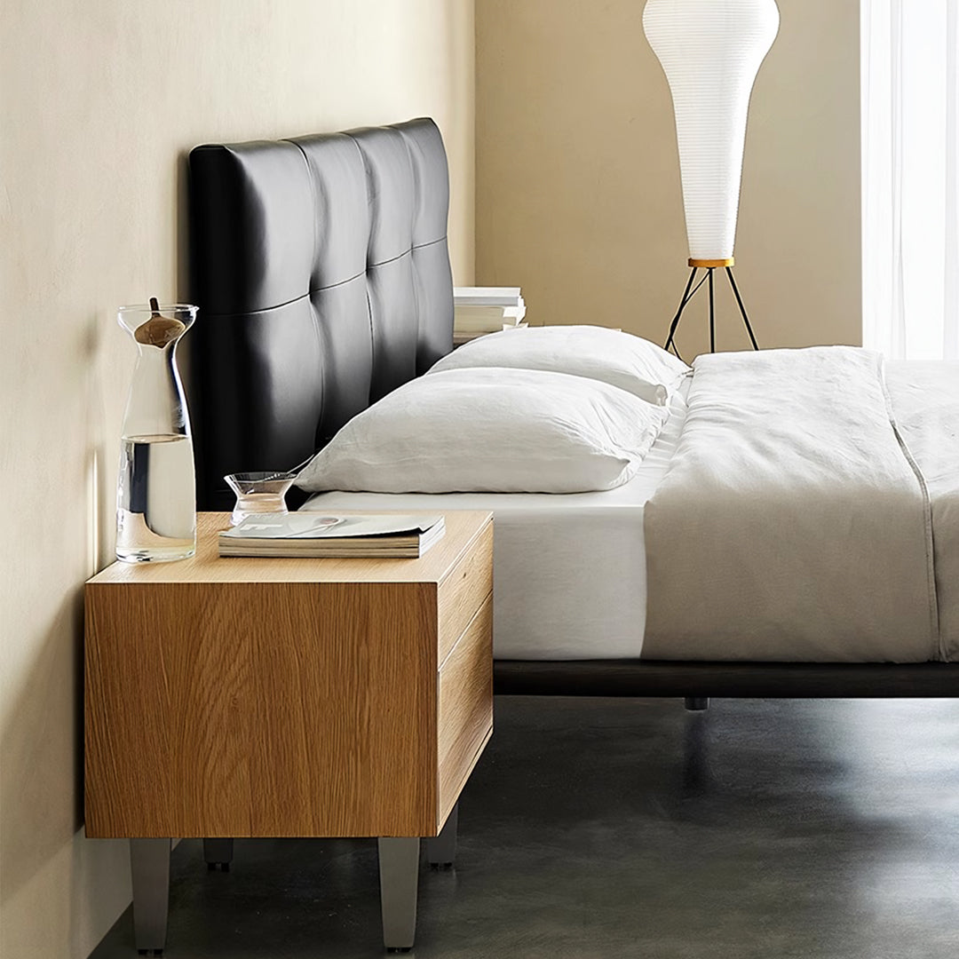 Ines Floating Bed, King Size, Super King Size Bed, Real Leather-Weilai Concept-Weilai Concept