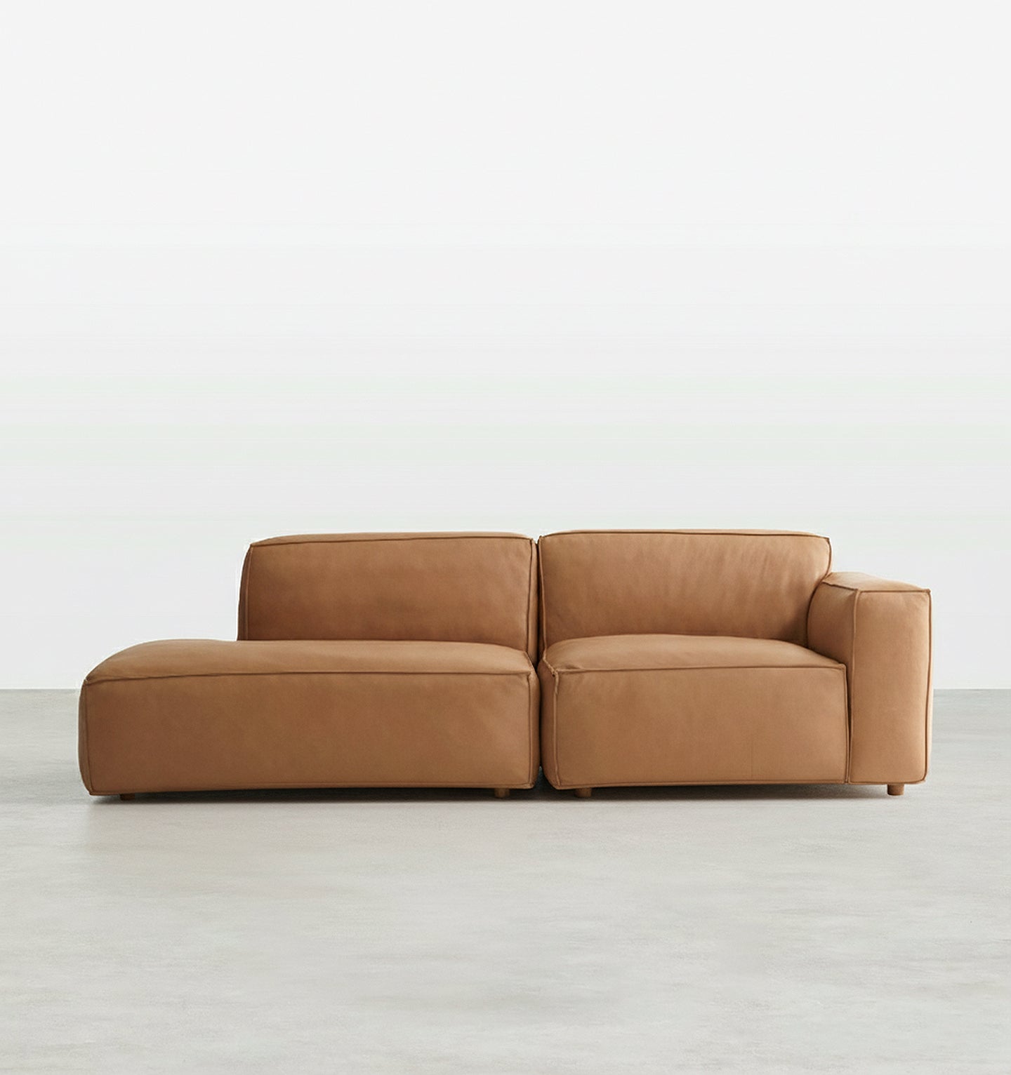 lucian four seater coner sofa, modular sofa, real leather in modern living room