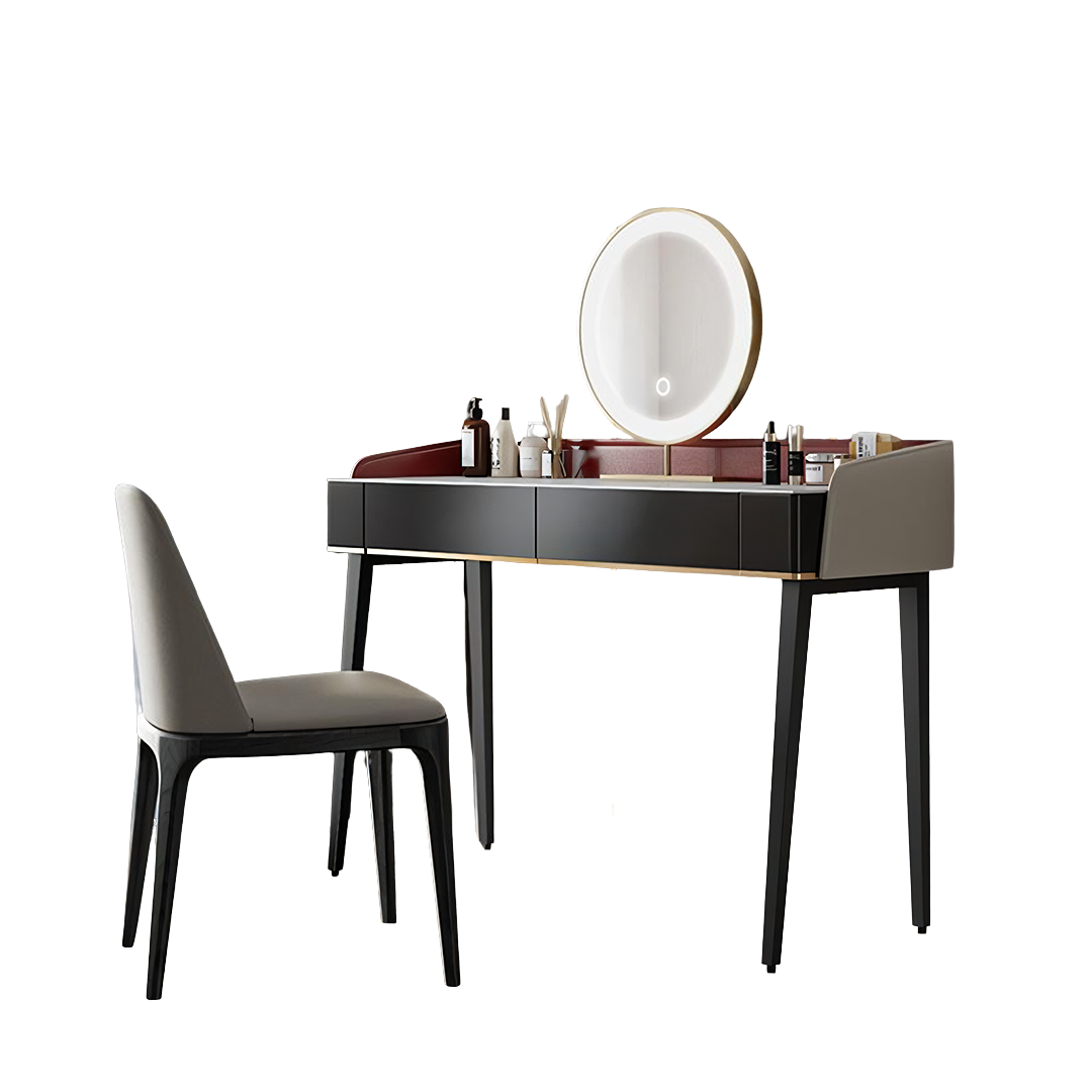 ivoree dressing table with drawers, wood in dining room