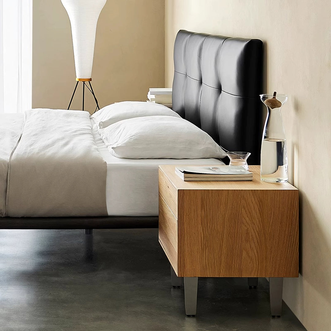 Ines Floating Bed, King Size, Super King Size Bed, Real Leather-Weilai Concept-Weilai Concept