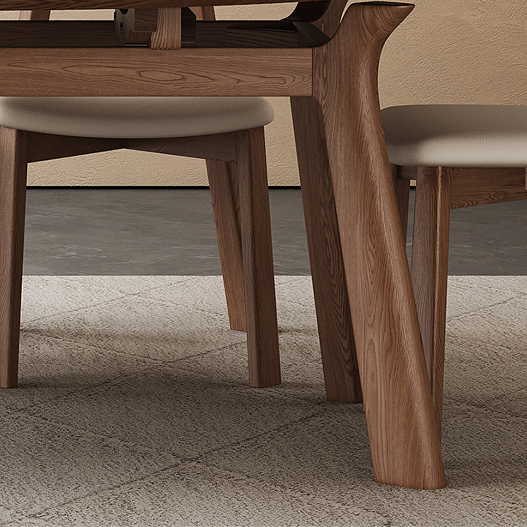 Aitken Round Folding Dining Table, Solid Wood