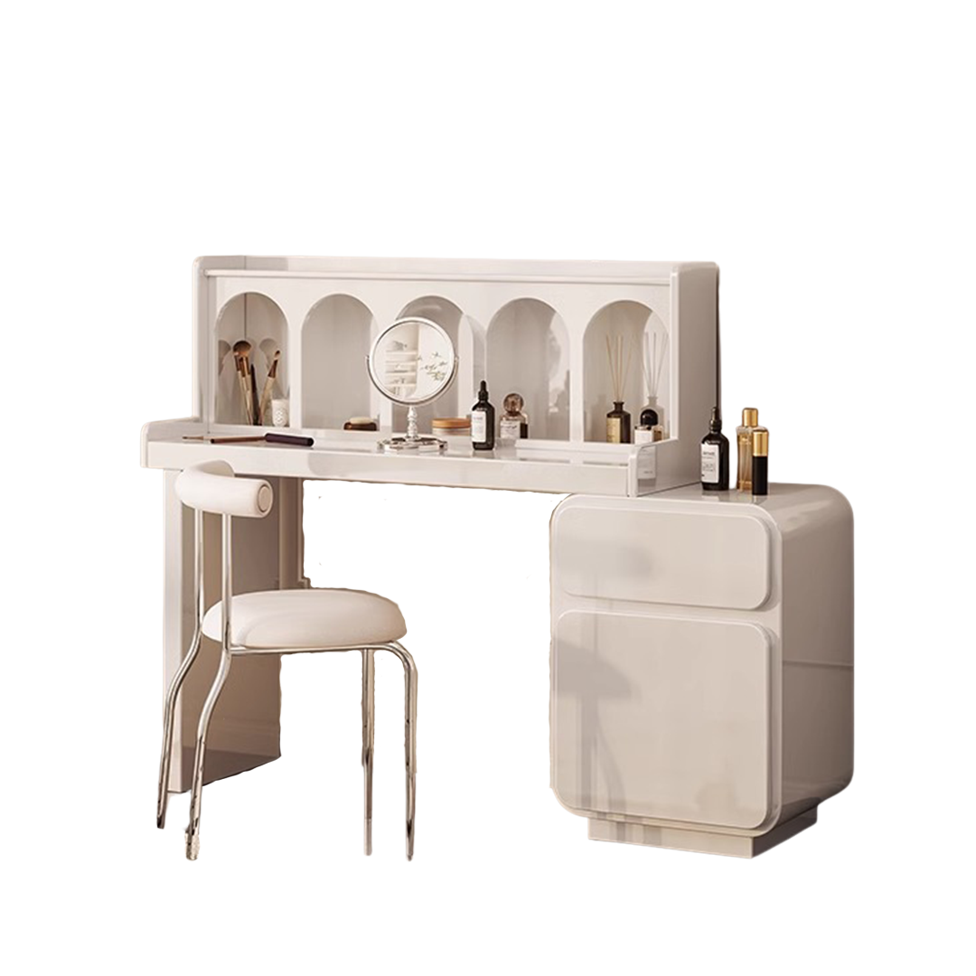 qwincy dressing table with sideboard, black, cream in dining room