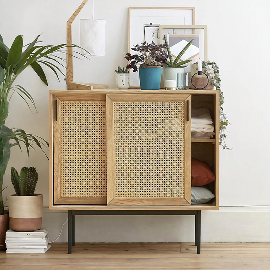 Acacia Cane Rattan Sideboard-Weilai Concept-Weilai Concept