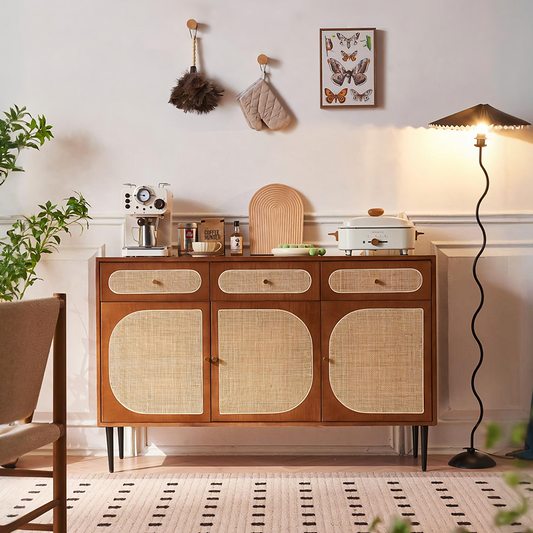 Antonio Long Sideboard, Solid Wood-Weilai Concept-Weilai Concept