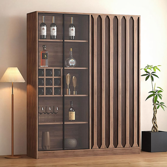 Dory Wine Cabinet, Solid Wood, More Sizes-Weilai Concept-Weilai Concept