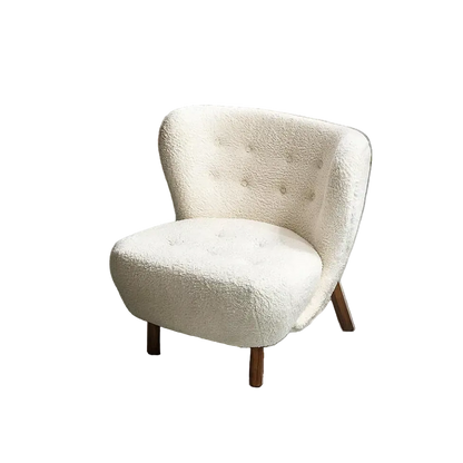 Lilla Petra Lounge Chair, Short Hair, Boucle