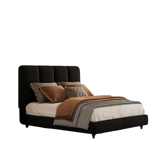 Lysander Double Bed, King Size Bed, Black
