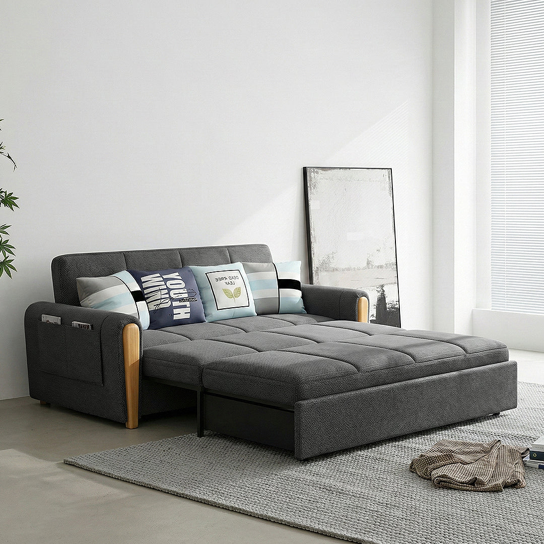 Mavis Two Seater Sofa Bed, Dark Grey