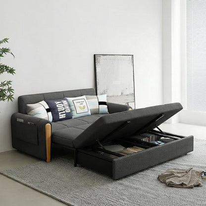 Mavis Two Seater Sofa Bed, Dark Grey