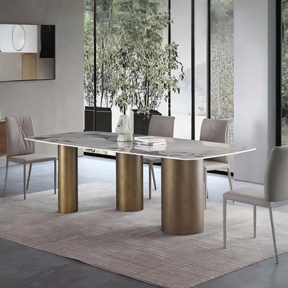Mira Dining Table, Gold Base-Weilai Concept-Weilai Concept