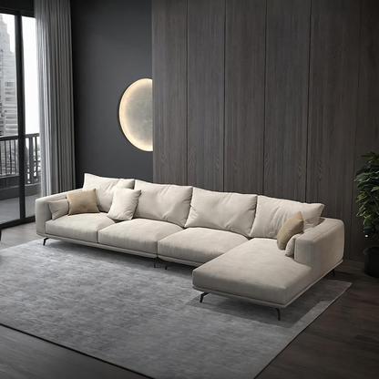 NR23 Four Seater Corner Sofa, Leathaire-Weilai Concept-Weilai Concept