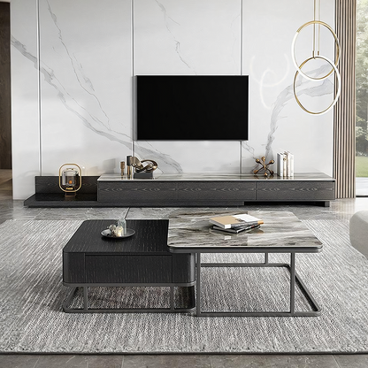 Nathan TV Stand, Sintered Stone-Weilai Concept-Galaxy Grey TV Stand + Coffee Table-Weilai Concept