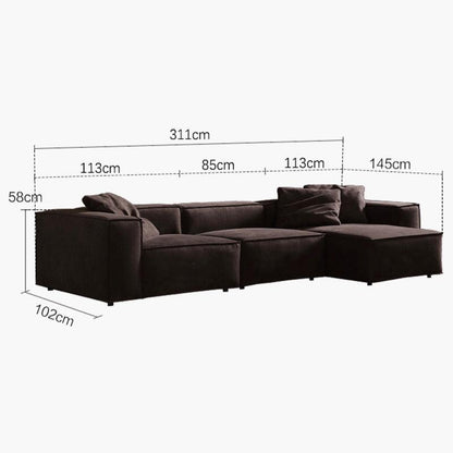 Hee Nordic Sofa, Two Seater, Three Seater Sofa, Corner Sofa, Suede-Weilai Concept-Weilai Concept