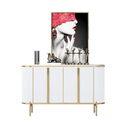 Elec Sideboard, Green & Gold-Weilai Concept-White ( With White Table Top )-150cm-Weilai Concept