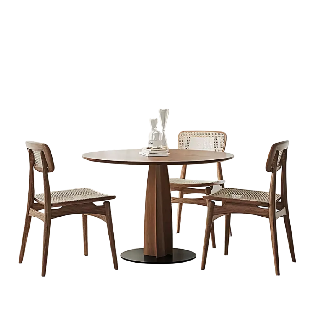 seraphina round dining table, solid wood in dining room