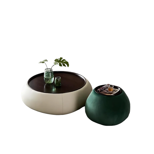 TG24 Coffee Table Set, Cream & Green