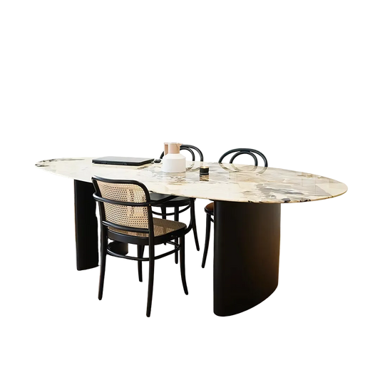 Tambo Dining Table, Pebble Shape, Sintered Stone