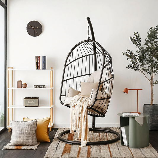 The CAGE Rattan Hanging Chair, Indoor/ Outdoor Furniture-Weilai Concept-Weilai Concept