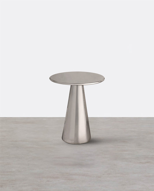 Abarca Side Table, Stainless Steel
