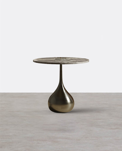 Echevarria Round Side Table, Marble