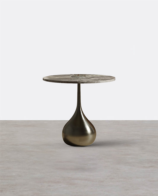 Echevarria Round Side Table, Marble