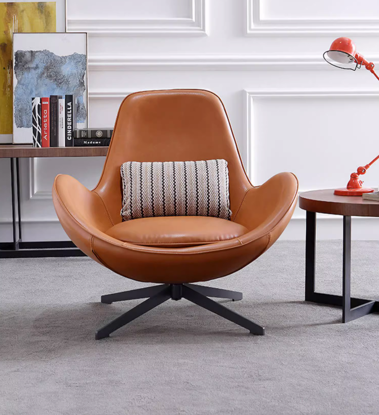 Snail Armchair, With Small Bubbles On The Leather, For Display-Weilai-Weilai Concept