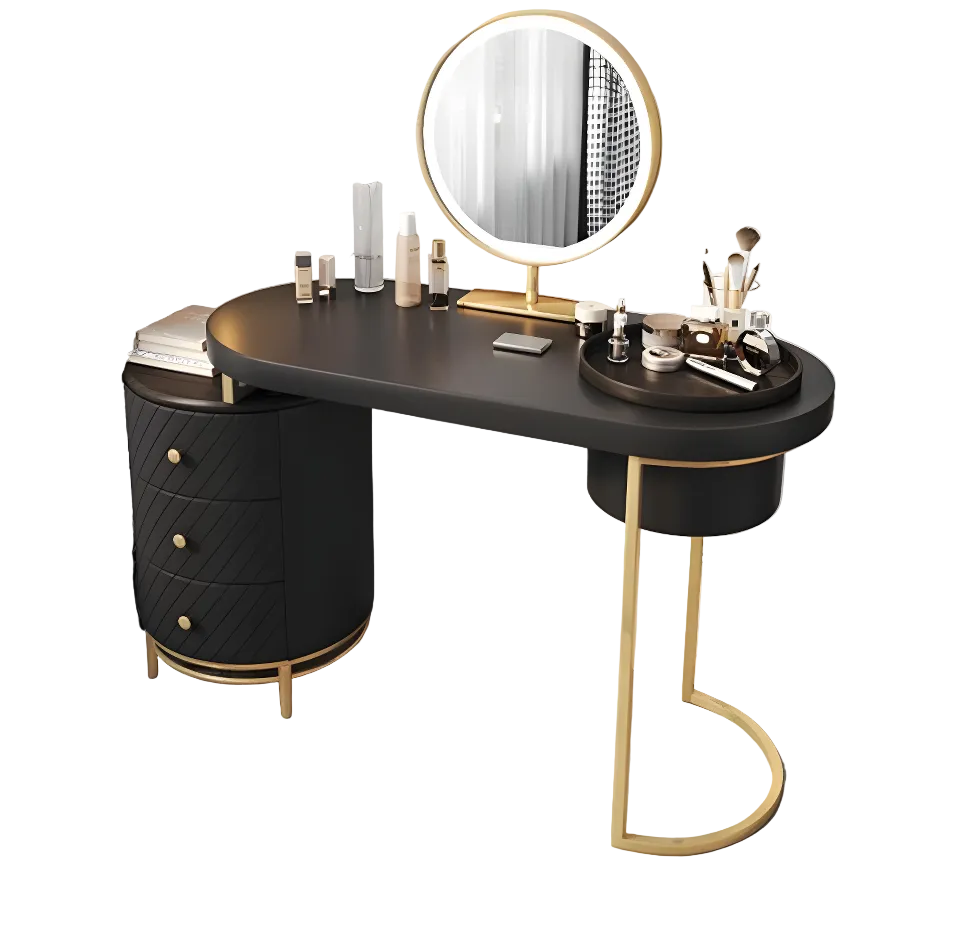 tandy dressing table with led mirror, white,  makeup vanity wall mirror