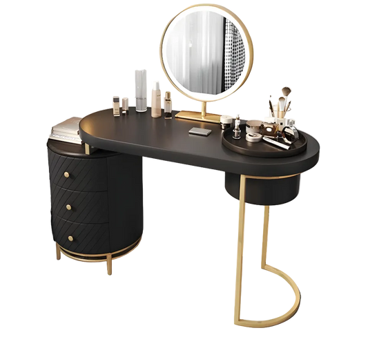 tandy dressing table with led mirror, white,  makeup vanity wall mirror