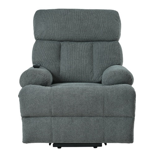 Oversized Power Lift Recliner Chair For Elderly, Electric Fabric Recliner Chair For Seniors, Home Theater Seating,Reclining Sofa Chair With Remote Control,Side Pocket ,Spacious SeatDark Gray