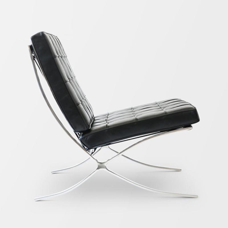Barcelona Chair And Ottoman, Real Leather-Weilai-Weilai Concept