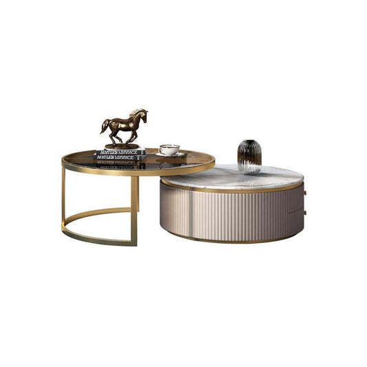 Bell Nesting Coffee Table Set White For Display-Weilai Concept-Weilai Concept