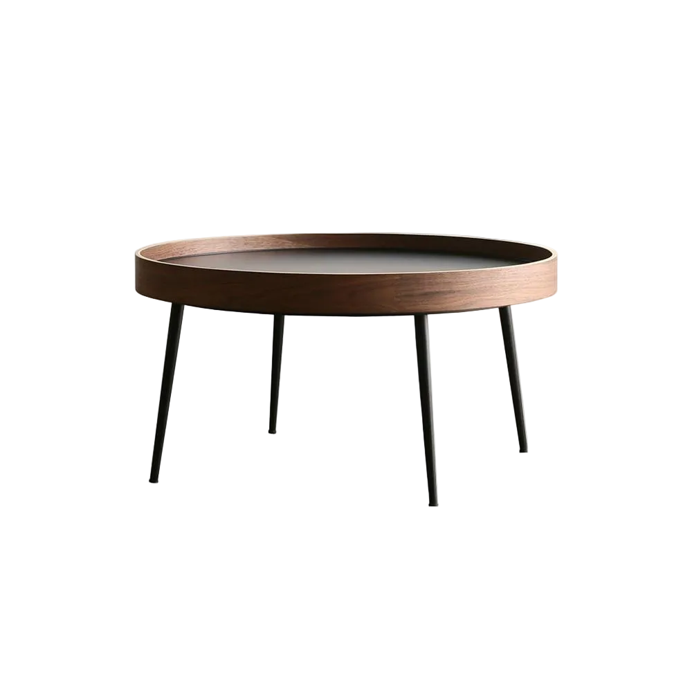 C163 Nesting Coffee Table Set, Oak & Black