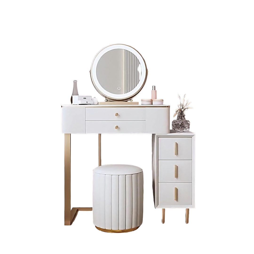 lakin dressing table, white in dining room
