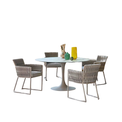 macleod garden dining table set, rattan in dining room