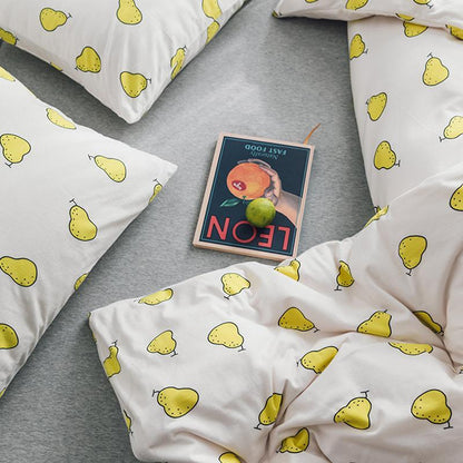 CA058 Linen Duvet Cover + Bed Sheet + 2 Pillowcases, King, More Patterns Available-Weilai Concept-Pattern 2-Weilai Concept