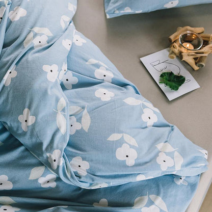 CA514 Cotton Duvet Cover + Bed Sheet + 2 Pillowcases, King, More Patterns Available-Weilai Concept-Pattern 8-Weilai Concept