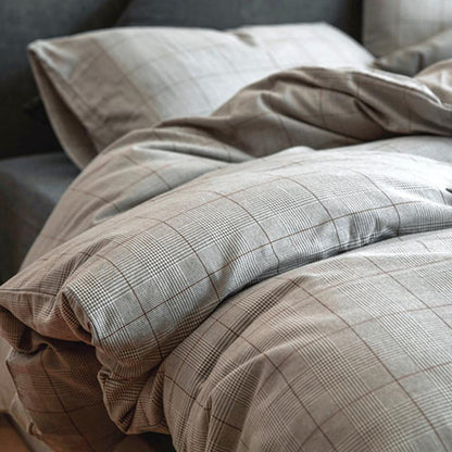 CA714 Linen Duvet Cover + Bed Sheet + 2 Pillowcases, King, More Patterns Available-Weilai Concept-Pattern 4-Weilai Concept
