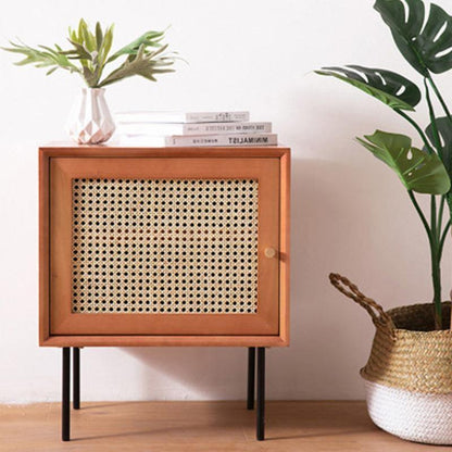 Cane Bedside Table, Natural Rattan & Wood-Weilai Concept-Weilai Concept
