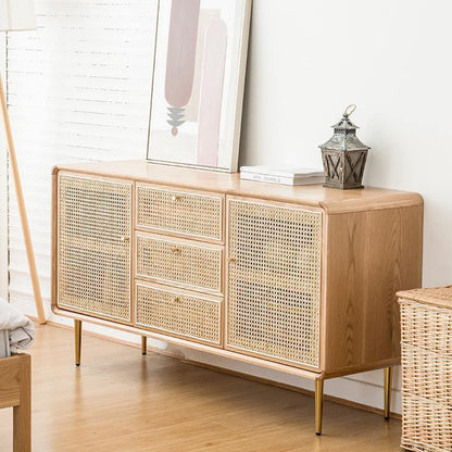 Emmie Sideboard, Natural Rattan & Ash Esche Wood-Weilai Concept-Weilai Concept
