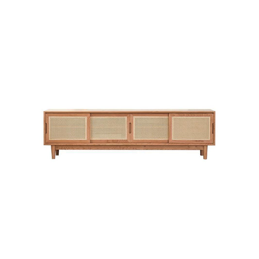 Randal Cane TV Stand, Natural Rattan & Wood-Weilai Concept-Weilai Concept