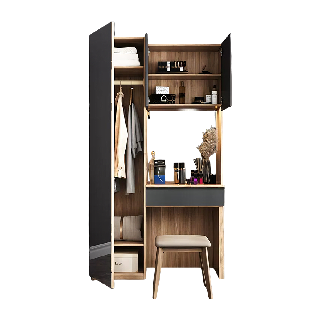 aviral dressing table with wardrobe wardrobe in bedroom