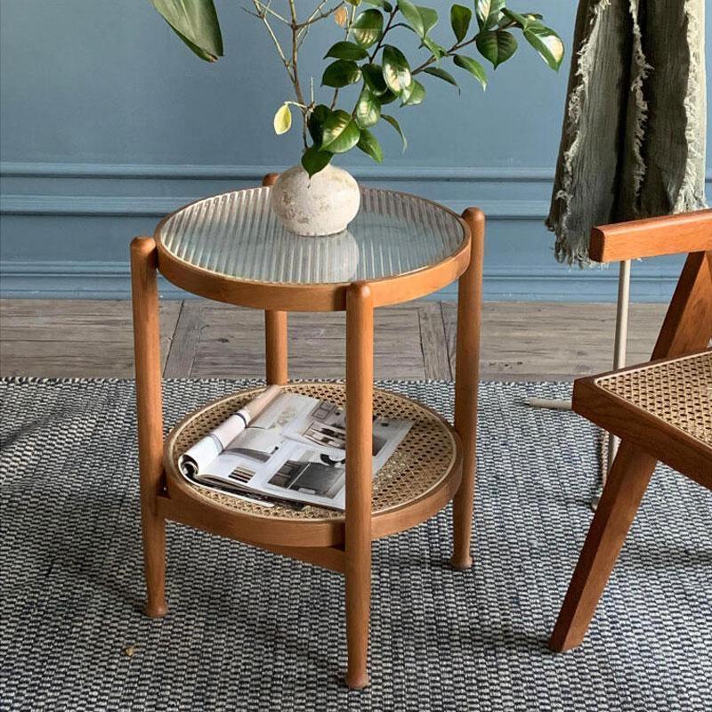 Cement Coffee Table Set, Oak-Weilai Concept-Weilai Concept