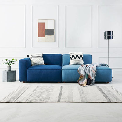 Chul Three Seater Sofa, Modular Sofa, Blue-Sofas-Weilai Concept-Weilai Concept