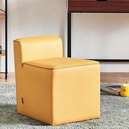 Clay Footstool, Leather-Weilai Concept-Weilai Concept