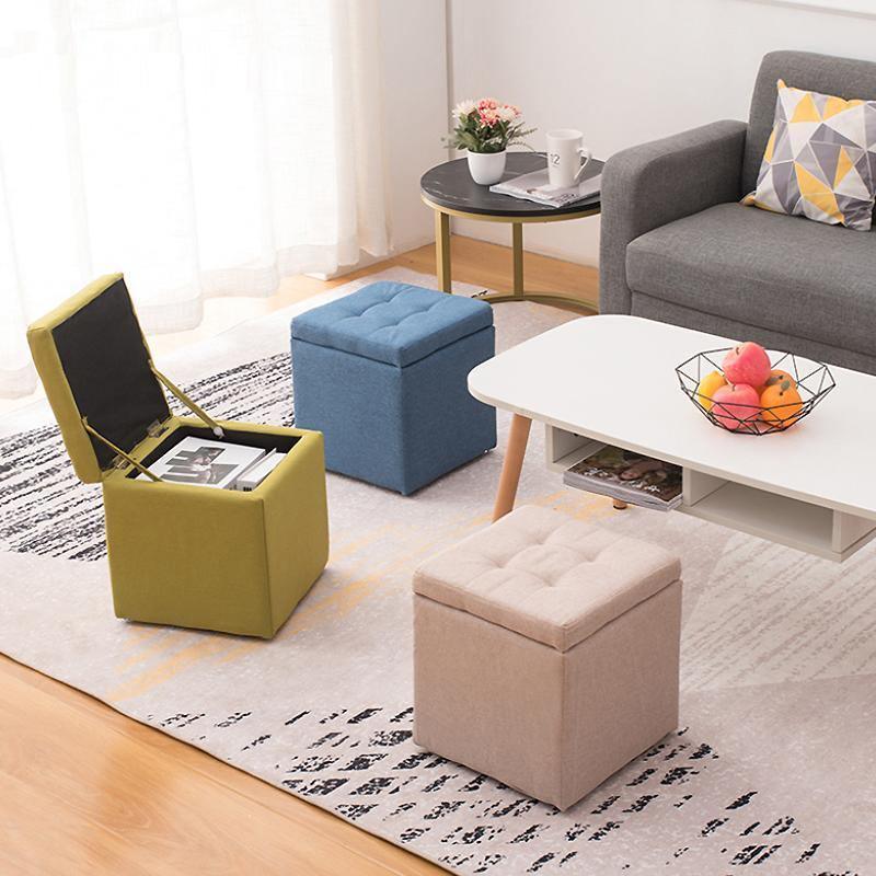 Cube Footstool With Storage-Weilai Concept-Weilai Concept
