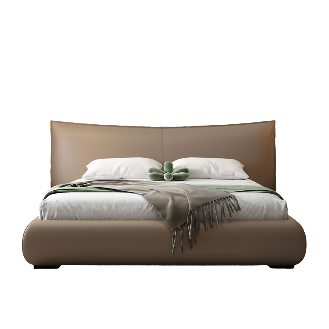 kai king size bed with storage, super king size with storage, real leather in modern bedroom