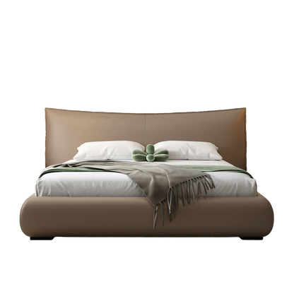 kai king size bed with storage, super king size with storage, real leather in modern bedroom