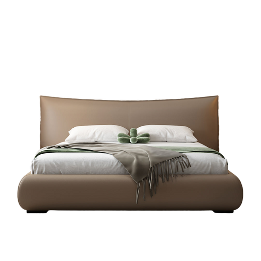 kai king size bed with storage, super king size with storage, real leather in modern bedroom