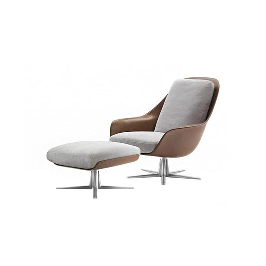 Herton Lounge Chair And Ottoman, Armchair-Weilai Concept-Light Grey-Weilai Concept