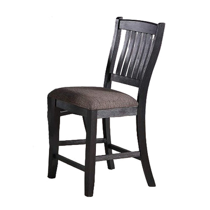 Dark Coffee Classic Wood Kitchen Dining Room Set Of 2 Side Chairs Fabric Upholstered Seat Unique Design Back